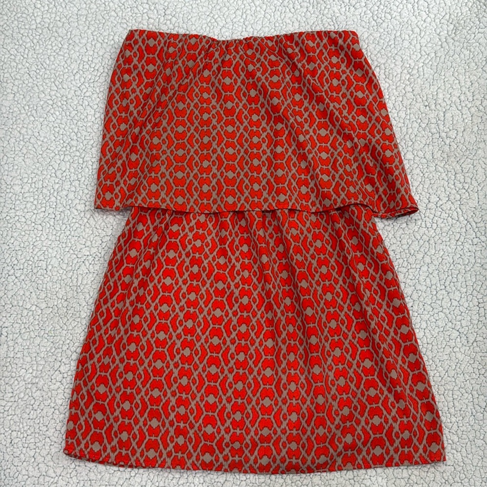 NWT Three Eighty Two Strapless Ruffle Top Dress Size Medium